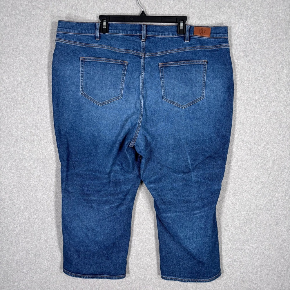 Lands End Kick Flare Cropped Jeans Size 26W High Rise Stretch Capri‎ Comfort - Picture 7 of 11